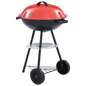 vidaXL Kogelbarbecue houtskool met wieltjes XXL 44 cm, Verzenden