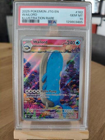 Pokémon - 1 Graded card - Wailord 162/159 Foil, Illustration, Nieuw