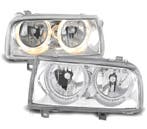 PHARES VOLKSWAGEN VW VENTO 92-98 ANGEL EYES FOND CHROMÉ, Autos : Pièces & Accessoires, Verzenden, Neuf