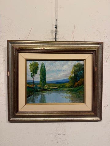 Italiaanse school (XX) - Scorcio di Campagna con Lago