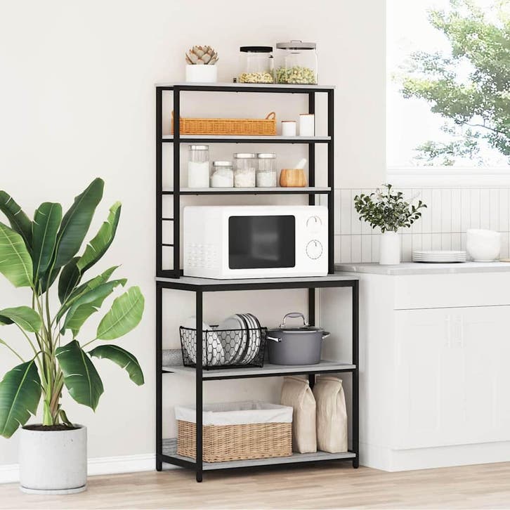 vidaXL Keukenplank Grijs Sonoma 80 x 40 x 168 cm Bewerkt, Huis en Inrichting, Kasten | Boekenkasten, Nieuw, Verzenden