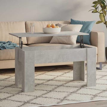 vidaXL Salontafel 101x49x52 cm bewerkt hout betongrijs, Verzenden, Nieuw