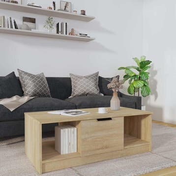 vidaXL Salontafel 102x50x36 cm bewerkt hout sonoma, Verzenden, Nieuw