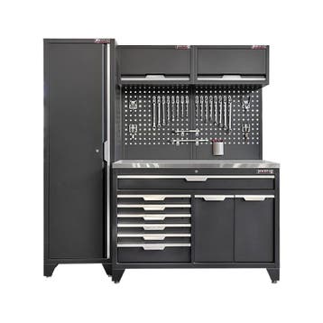 Gereedschapskasten set wandlengte 196 cm. metaal omkleed, Ophalen of Verzenden, Nieuw
