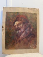 Pacifico Sidoli (1868-1963) - Ritratto maschile con berretto