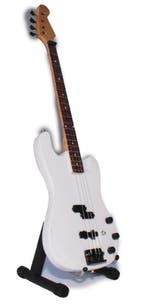 Miniatuur Fender Precision basgitaar met gratis standaard, Verzenden, Beeldje, Replica of Model