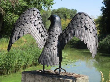 Figuur - raaf / adelaar - Smeedijzer, Antiek en Kunst
