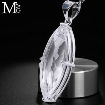 Hanger van sterling zilver met marquise-vormige heldere