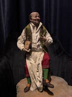 Beeldje - Pastore Napoletano - 43cm - Hout, Aardewerk, Zijde