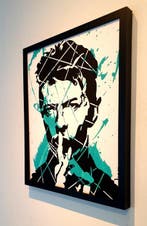 Liesens - David Bowie (handpainted on canvas) met lijst