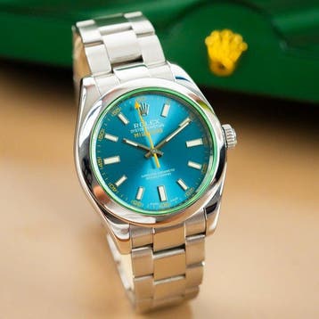 Rolex - Milgauss Z-Blue Dial Green Sapphire - 116400 - Homme, Nieuw