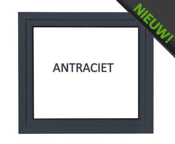 PVC raam draai kiep b80xh60 cm Antraciet, Gevelraam of Ruit, Minder dan 80 cm, 80 tot 120 cm, Nieuw