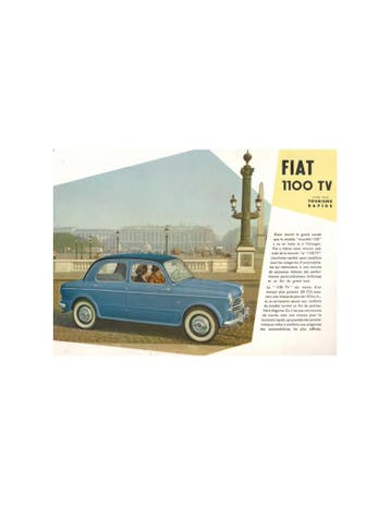 1953 FIAT 1100 TV LEAFLET FRANS, Nieuw
