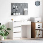 vidaXL Bureau met lade met opslag Wit 90 x 37.5 x 75 cm, Huis en Inrichting, Verzenden, Nieuw