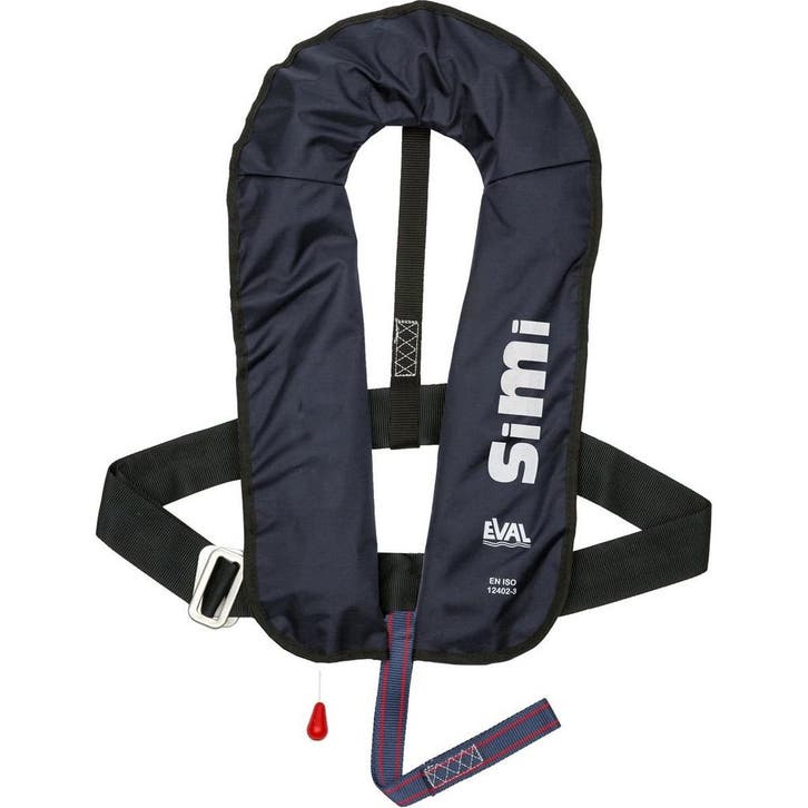 Eval Simi Opblaasbaar Reddingsvest 160N met Rvs Gesp Blauw, Sports nautiques & Bateaux, Vêtements nautiques, Enlèvement ou Envoi