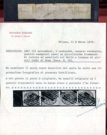 Anciens états italiens - États pontificaux 1867 - 5 centimes, Gestempeld