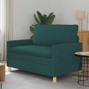 vidaXL bank / zetel Donkergroen 126 x 81 x 87,5 cm Stof, Verzenden, Nieuw