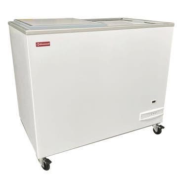 Kofferflessenkoeler combi, 300 liter, vol deksel, glijdend, Verzenden