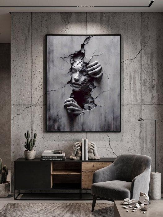 daveY - Beyond the Wall, Antiek en Kunst, Kunst | Designobjecten