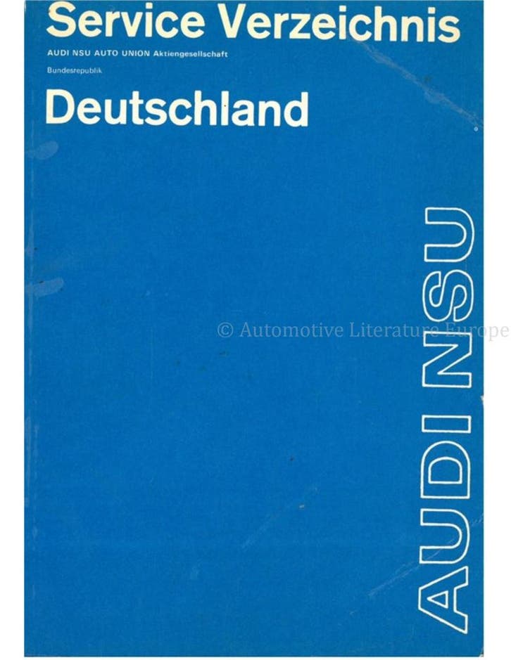 1971 NSU AUDI DEALER- EN SERVICE NETWERK HANDLEIDING, Autos : Divers, Modes d'emploi & Notices d'utilisation
