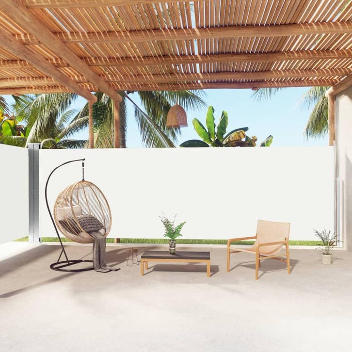 vidaXL Windscherm uittrekbaar 180x1000 cm zwart, Tuin en Terras, Parasols, Nieuw, Verzenden