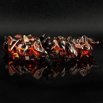 Ambre - Gorgeous Deep Cognac Amber Bracelet - Reflective