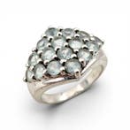 Zonder minimumprijs - Ring Zilver - Aquamarine, Nieuw