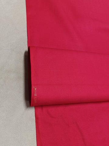 Magnifico misto lino rosso brillante, spesso, vintage (made