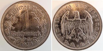 Duitsland 1 Reichsmark 1938e prfr ! Selten Archiv Franquinet, Verzenden