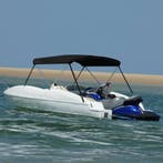 vidaXL Biminitop 2 bogen 180x130x110 cm zwart, Watersport en Boten, Verzenden, Nieuw