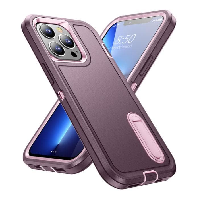 iPhone 13 Mini Armor Hoesje met Kickstand - Shockproof Cover, Telecommunicatie, Mobiele telefoons | Hoesjes en Screenprotectors | Apple iPhone