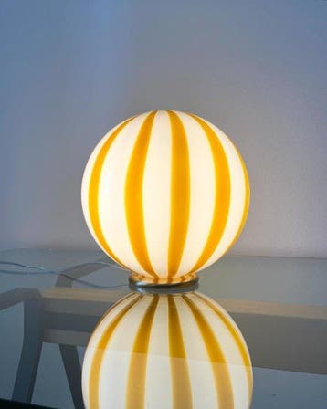 MIMU interior - Tafellamp - Murano amber filigrana - stok