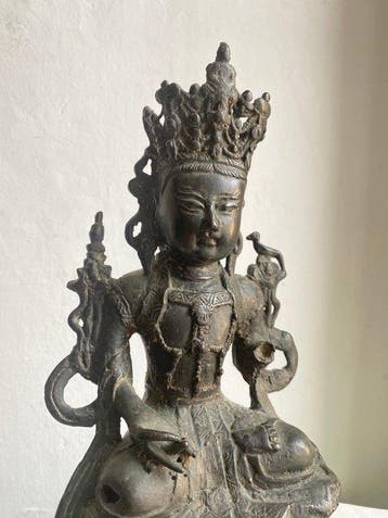 Guanyin - Bronze - Chine - Dynastie Ming (1368–1644), Antiek en Kunst