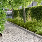 vidaXL Gazonrand 20 pcs 100 x 15 cm Staal Zilverkleurig, Jardin & Terrasse, Traverses & Bordures, Verzenden