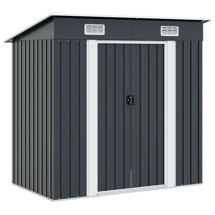vidaXL Tuinschuur staal antraciet, Jardin & Terrasse, Abris de jardin, Envoi