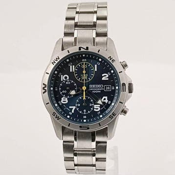 Seiko - Chronograph 100M Watch - Blue Dial - Sans prix de