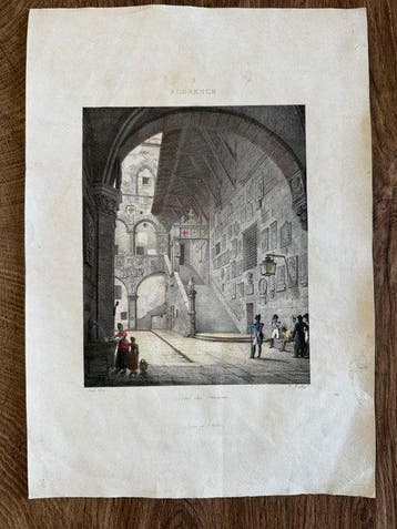 Jean-Baptiste Isabey (1767-1855) - Cour des Prisons (Cortile