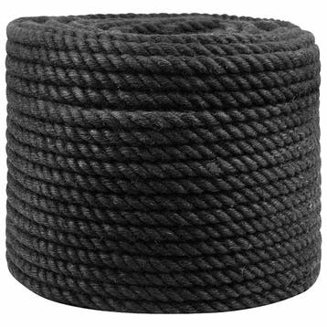 vidaXL Jute Touw 10 mm Zwart 100% Tossa jute, Verzenden, Nieuw