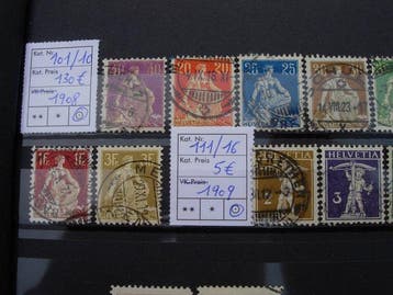 Zwitserland 1908/1955 - Zwitserland, jaar 1908 tot 1955, Gestempeld