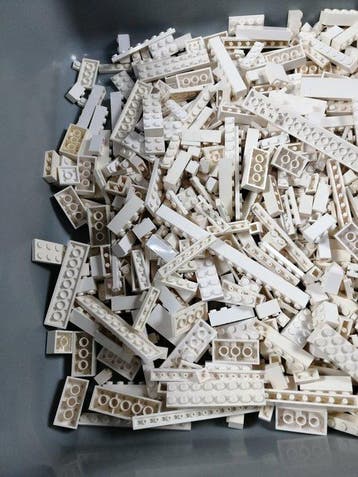 Lego - geen serie - 02. Partij van 1000 witte bouwstenen -