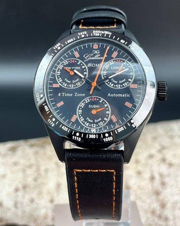 Gallucci Italy - 4 Time Zone - Sans prix de réserve - Homme, Handtassen en Accessoires, Horloges | Heren, Nieuw