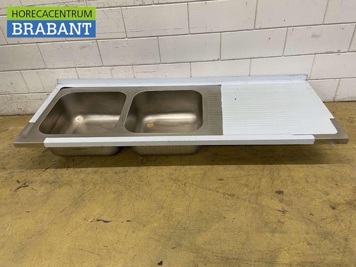 Plan de travail en acier inoxydable Double évier 190 x 70 cm, Articles professionnels, Horeca | Autre, Envoi
