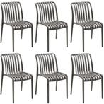 tectake Tuinstoelen Alcudia, weerbestendig, stapelbaar - ant, Tuin en Terras, Verzenden, Nieuw