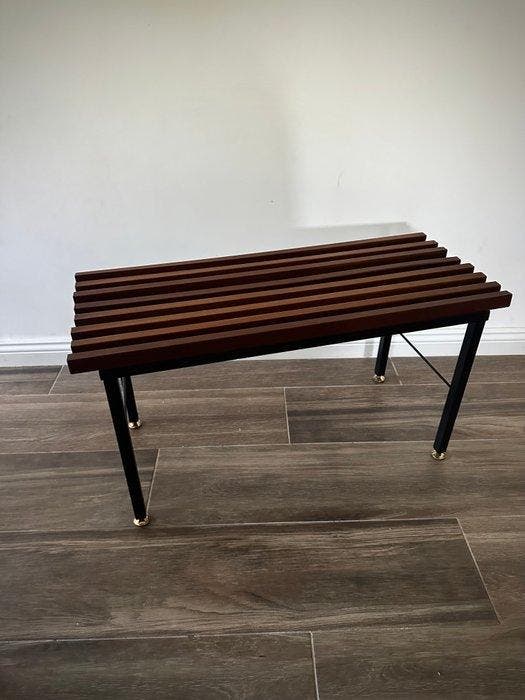 Établi - Bois - Table d’appoint en teck à lattes, Antiquités & Art, Art | Objets design