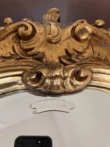 NO RESERVE - Large French Baroque leaf-gilded - Miroir mural