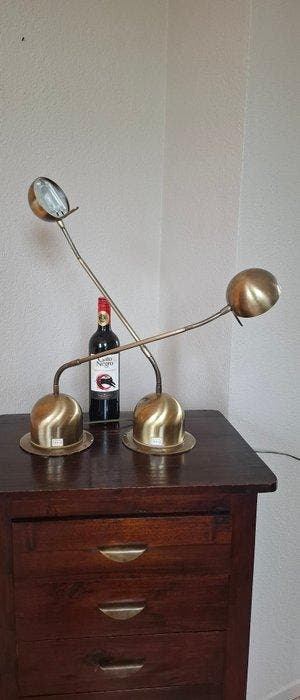 Massive - Lampe de bureau (2) - Laiton - + 2 ampoules, Antiquités & Art, Curiosités & Brocante