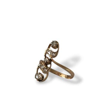 Ring - 18 karaat Geel goud - 0.27ct. tw. Diamant