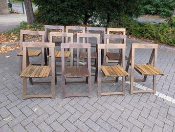 Klapstoel - Hout - Set van twaalf klapstoelen