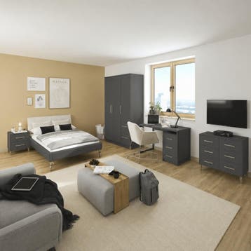 Rauch Skandi Complete Kinderkamer Set – Antraciet - 90 x 200