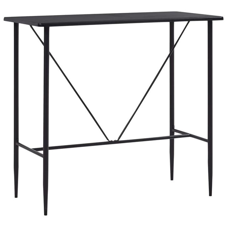 vidaXL Bartafel 120x60x110 cm MDF zwart, Huis en Inrichting, Tafels | Eettafels, Nieuw, Verzenden